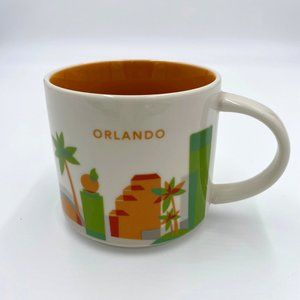 Starbucks You Are Here Collection Orlando Coffee Mug Cup 2012 Orange & Green